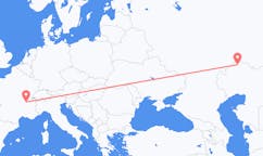 Flyrejser fra Mundtlig, Kasakhstan til Lyon, Frankrig