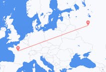 Fly fra Moskva til Tours
