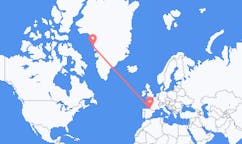 그린란드 우퍼나비크에서 출발해 프랑스 비아리츠로(으)로 가는 항공편