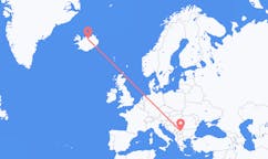 航班从塞尔维亚尼什市到阿克雷里市，冰岛塞尔