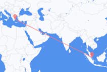 Vluchten van Batam, Indonesië naar Athene, Griekenland