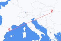 Lennot Debrecenistä Barcelonaan