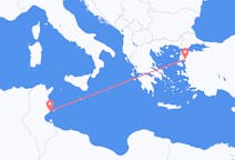 Vluchten van Sfax, Tunesië naar Edremit, Turkije