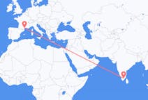 Flyreiser fra Madurai, India til Aspiran, Frankrike