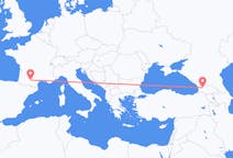 Flyrejser fra Kutaisi, Georgien til Toulouse, Frankrig