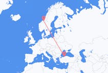 出发地 土耳其出发地 宗古尔达克目的地 挪威特隆赫姆的航班