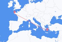 Flights from Quimper, France to Santorini, Greece