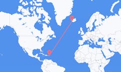 Flyreiser fra Culebra, USA til Reykjavik, Island