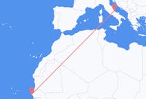 Flyreiser fra Dakar, Senegal til Pescara, Italia