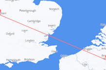 Vluchten van Birmingham, Engeland naar Brussel, België
