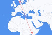 Flyrejser fra Eldoret, Kenya til Billund, Danmark