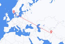 Flights from Saidu Sharif, Pakistan to Kristiansand, Norway