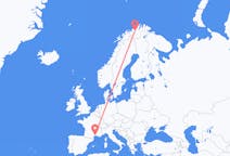 Flug frá Alta, Noregi til Montpellier, Frakklandi