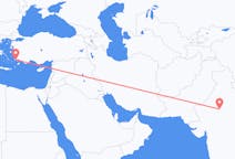 出发地 印度出发地 齋浦爾目的地 希腊科斯岛的航班