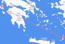 Voos de Cárpatos, Grécia para Kefalínia, Grécia