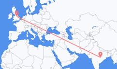 Flyreiser fra Raipur, India til Nottingham, England