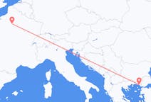 Flyreiser fra Alexandroupolis, Hellas til Paris, Frankrike