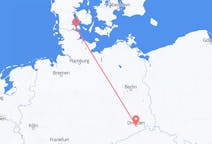 Flug frá Sønderborg, Danmörku til Dresden, Þýskalandi