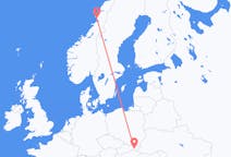 Flyreiser fra Brønnøysund, Norge til Kosice, Slovakia