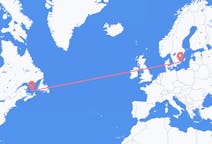 Flyrejser fra Les Îles-de-la-Madeleine, Quebec, Canada til Kalmar, Sverige