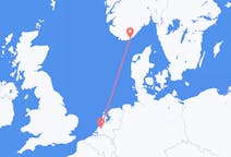 Lennot Kristiansandista, Norja Rotterdamiin, Alankomaat