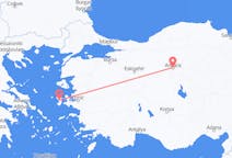 Vluchten van Ankara, Turkije naar Chios, Griekenland