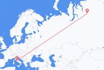Fly fra Norilsk til Rom
