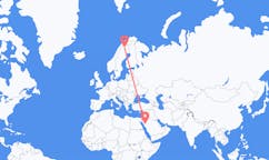 Flights from Al-`Ula, Saudi Arabia to Kiruna, Sweden
