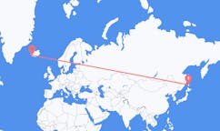 Flyg från staden Juzjno-Sachalinsk till staden Reykjavik
