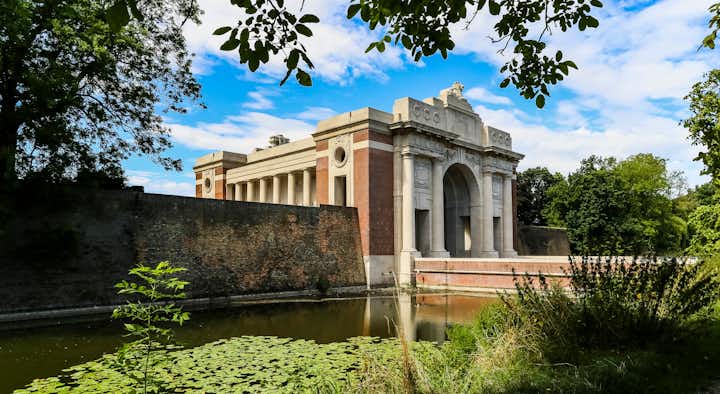 Photo of the Menin Gate Memorial to the Missing war memorial in Ypres, Belgium.