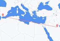 Flyrejser fra Qaisumah, Saudi-Arabien til Málaga, Spanien