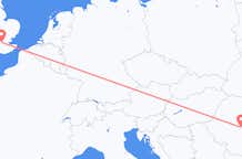 Flyg från London, England till Sibiu, Rumänien