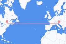 Flyrejser fra Montreal, Canada til Rijeka, Kroatien