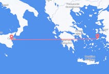 Flyreiser fra Ikaria, Hellas til Catania, Italia