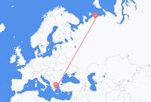 Flights from Athens, Greece to Naryan-Mar, Russia