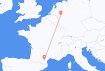 Flyg från Carcassonne, Frankrike till Düsseldorf, Tyskland