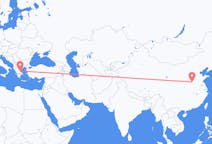 Flyg från Zhengzhou, Kina till Volos, Grekland