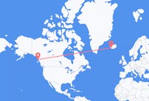 Flyreiser fra Ketchikan, USA til Reykjavík, Island