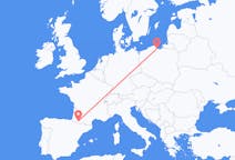 Flyrejser fra Lourdes, Frankrig til Gdańsk, Polen