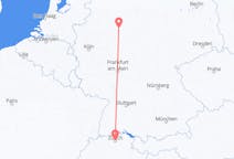 Flyreiser fra Zürich, Sveits til Paderborn, Tyskland