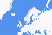 Flyrejser fra Guernsey, Guernsey til Sørkjosen, Norge
