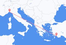 Vuelos de Génova, Italia a Dalamán, Turquía