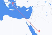 出发地 沙特阿拉伯出发地 麦地那目的地 希腊米科诺斯的航班