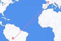 Flyrejser fra Santa Cruz, Bolivia til Toulouse, Frankrig