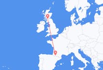 Flights from Lourdes in France to Glasgow in Scotland