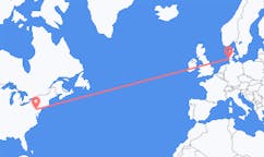 Flyreiser fra Lancaster, USA til Westerland, Tyskland