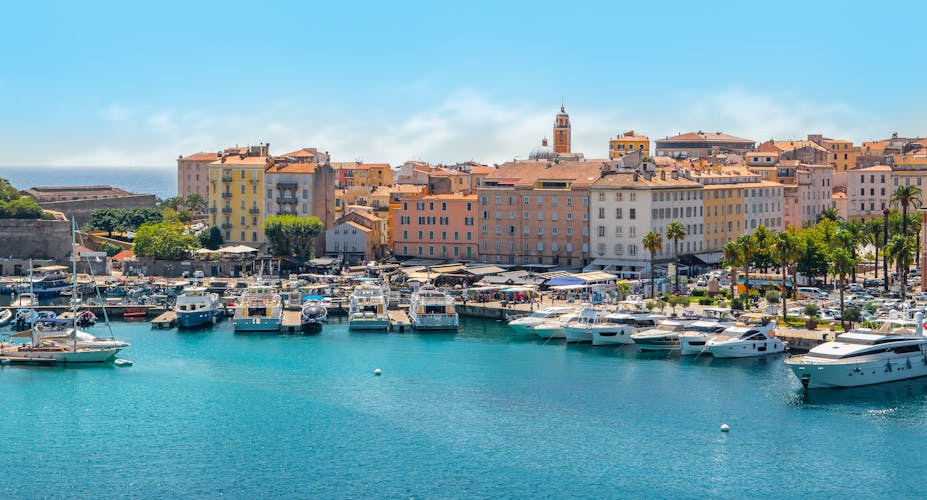 Photo of Ajaccio marina and port, Corsica Island.