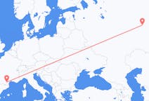 Flights from Izhevsk, Russia to Carcassonne, France