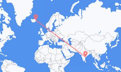 Flights from Vijayawada, India to Egilsstaðir, Iceland