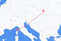 Vluchten van Kosice, Slowakije naar Bastia, Vercelli, Frankrijk